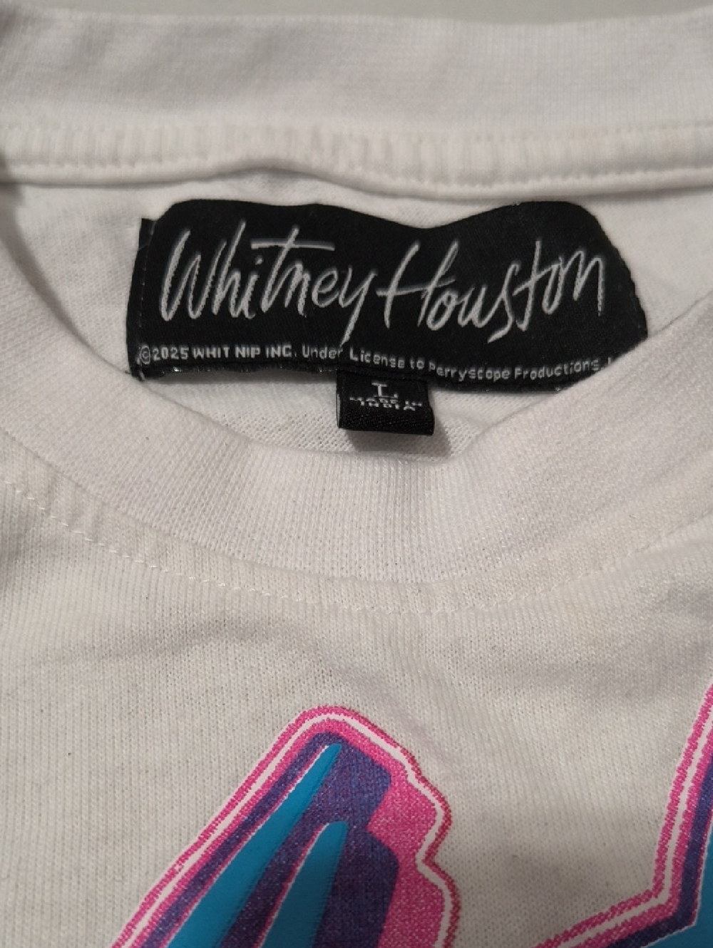 WHITNEY HOUSTON Girls Large Graphic Tee Greatest Love Of All Top - Picture 6 of 8